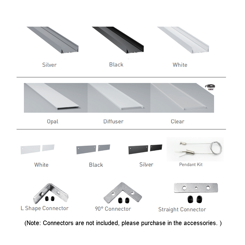Large Pendant Lighting Aluminum LED Diffuser Channel - Inner Width 81mm(3.19inch) Large Pendant Lighting Aluminum LED Diffuser Channel - Inner Width 81mm(3.19inch)